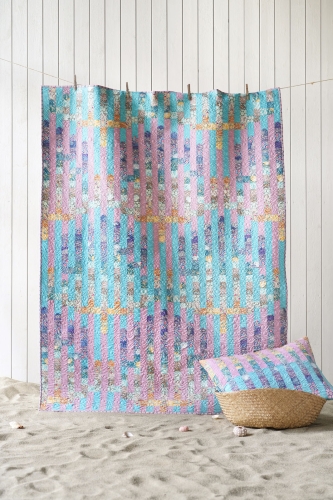 Tilda Patchwork Stoff Baumwolle - Cotton Beach - Scallop Shell Teal
